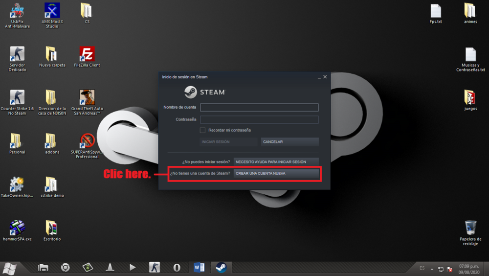 steam cs 1.6 full screen command